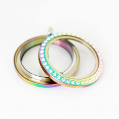 Rainbow Bling Screw Top Locket